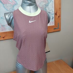 Nike Court Slam Women's Dri-fit  Mauve Tennis Sleeveless Tank Top Size Large